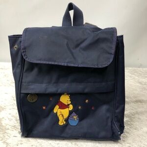 Vintage Pooh Disney Store Mini Navy Backpack